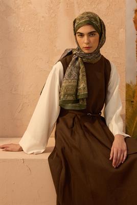 Soft Vual İpek Şal Yeşil