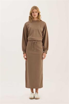 Sweatshirt Etek Koyu Vizon