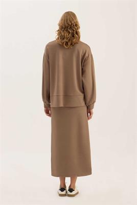 Sweatshirt Etek Koyu Vizon