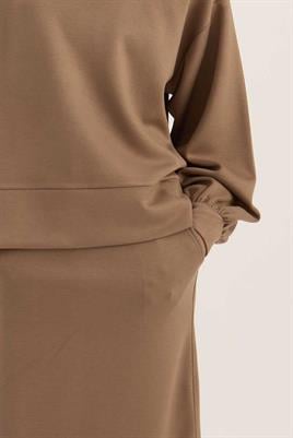 Sweatshirt Etek Koyu Vizon