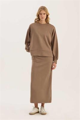 Sweatshirt Etek Koyu Vizon