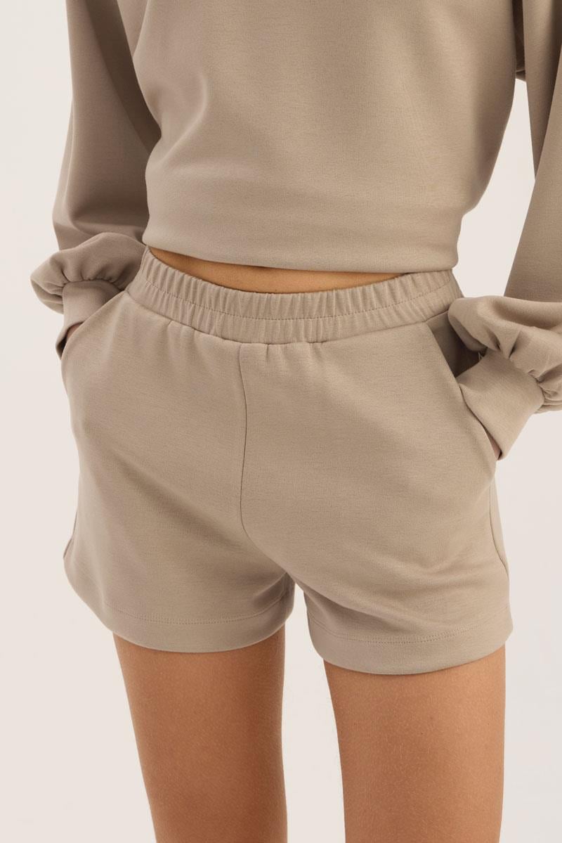 Sweatshirt Şort Açık vizon