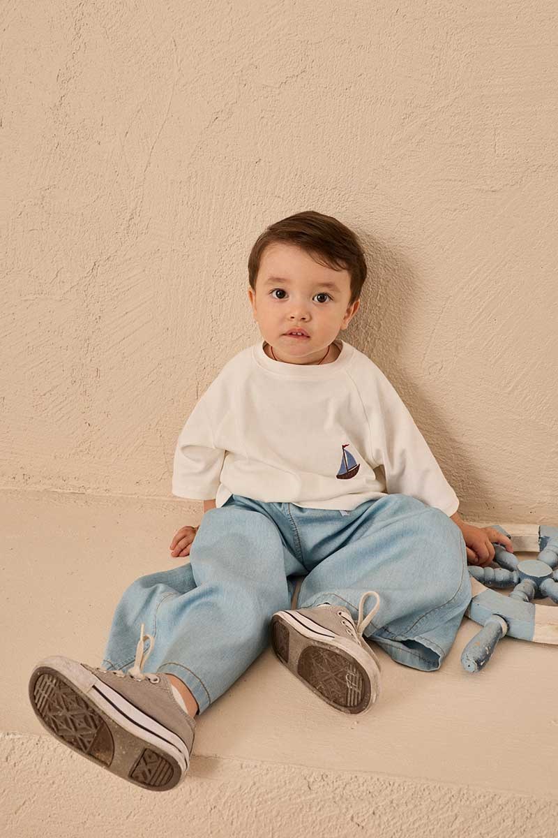 Tensel Denim Çocuk Pantolon Buz Mavisi