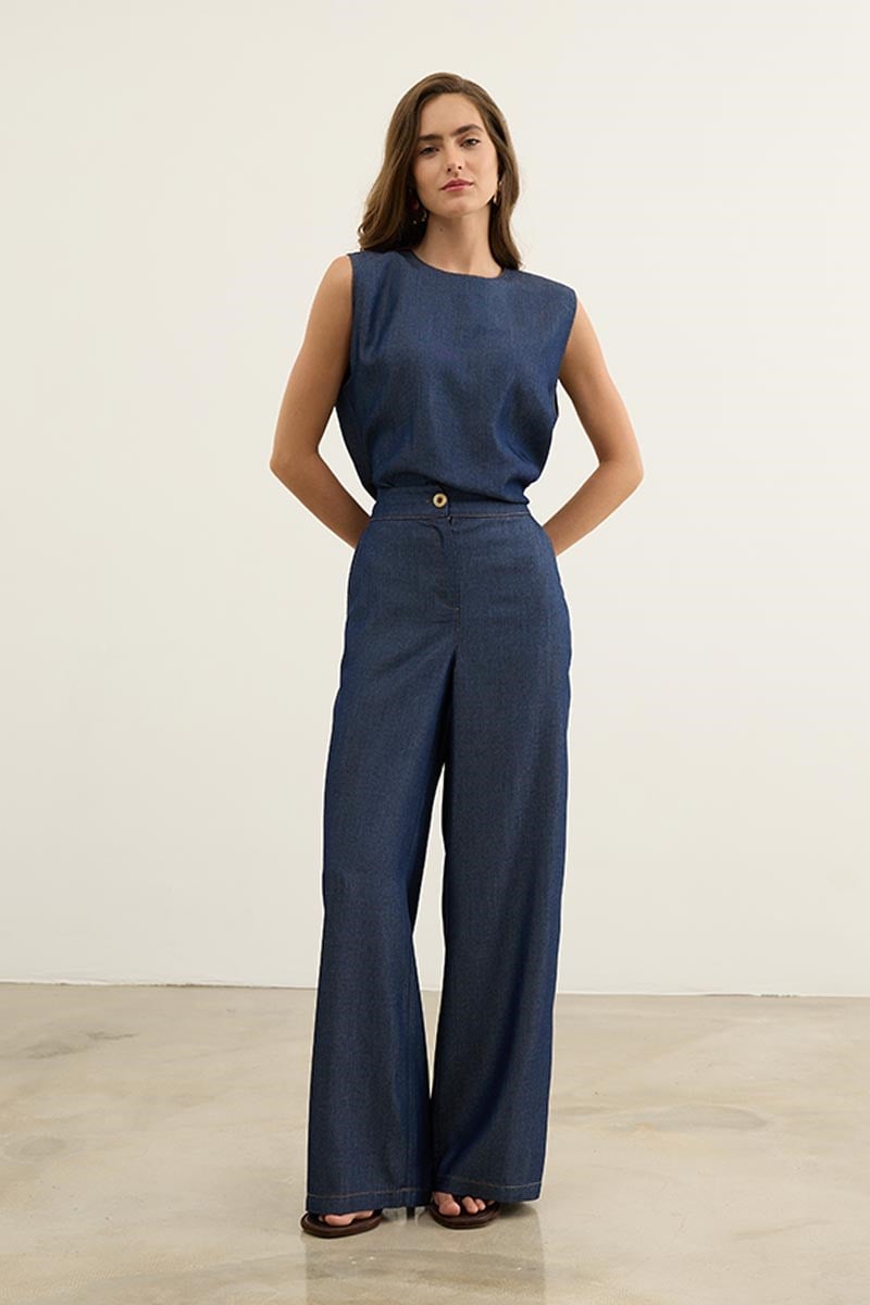 Tensel Denim Pantolon Lacivert