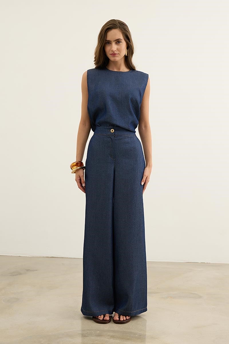 Tensel Denim Pantolon Lacivert