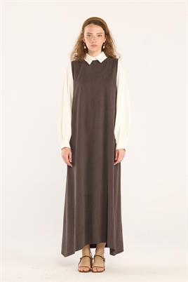 Tensel Jile Elbise Kahve