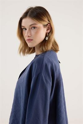 Tensel Kısa Kimono Lacivert