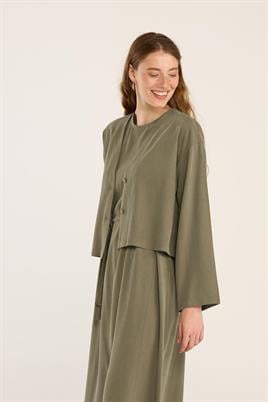 Tensel Yazlık Ceket Açık Haki