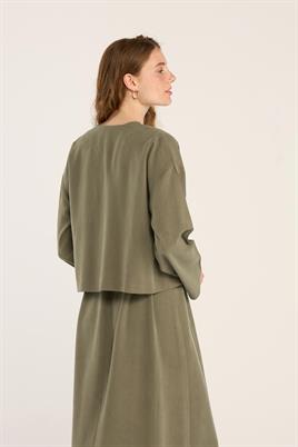 Tensel Yazlık Ceket Açık Haki