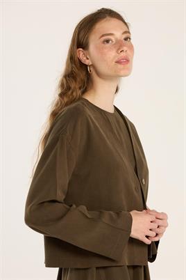 Tensel Yazlık Ceket Koyu Haki