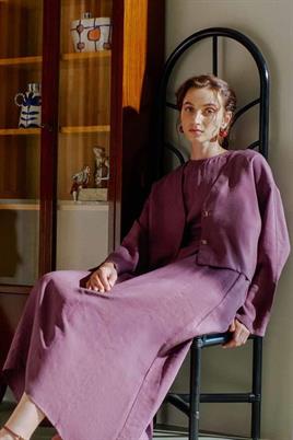 Tensel Yazlık Ceket Mürdüm