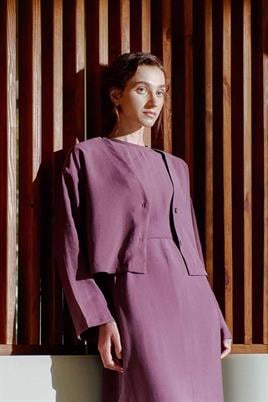 Tensel Yazlık Ceket Mürdüm