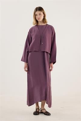 Tensel Yazlık Ceket Mürdüm