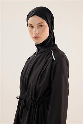 Tesettür Yüzme Bonesi Siyah
