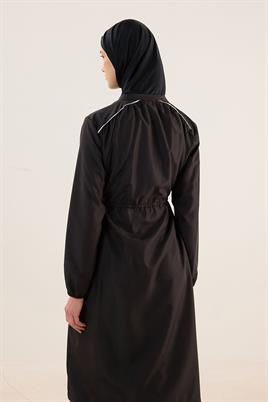 Tesettür Yüzme Bonesi Siyah