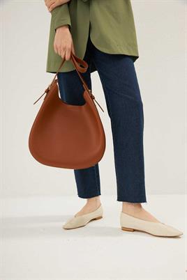 Tokalı Omuz Çantası Taba