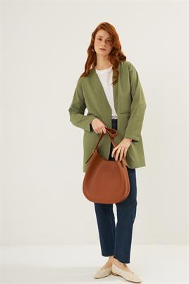 Tokalı Omuz Çantası Taba