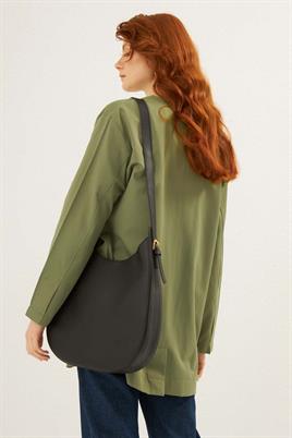 Tokalı Omuz Çantası Siyah