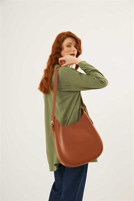 Tokalı Omuz Çantası Taba