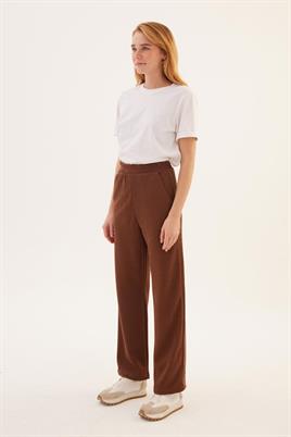 Triko Takım Lastikli Pantolon Kahverengi