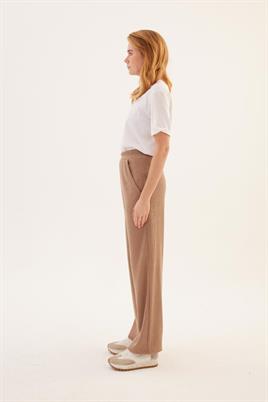 Triko Takım Lastikli Pantolon Camel