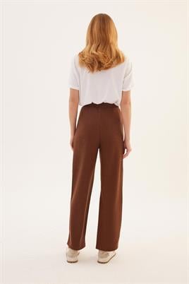 Triko Takım Lastikli Pantolon Kahverengi