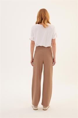 Triko Takım Lastikli Pantolon Camel
