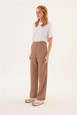 Triko Takım Lastikli Pantolon Camel