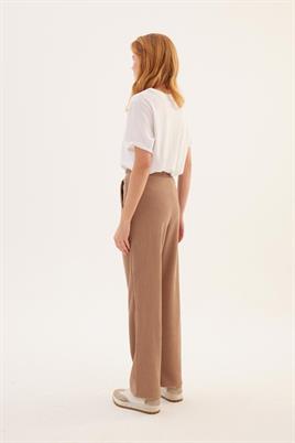 Triko Takım Lastikli Pantolon Camel