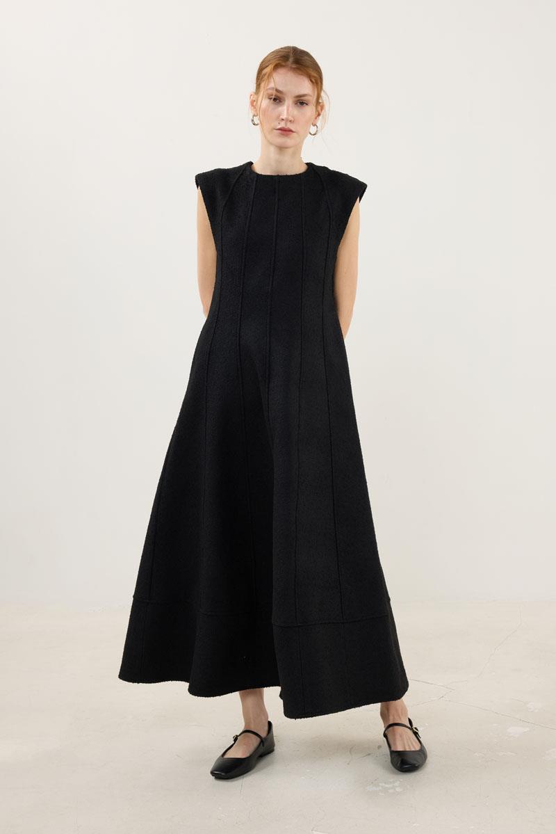 Tüvit Jile Elbise Siyah