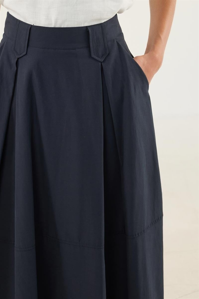 Üçgen Köprülü Paraşüt Etek Lacivert