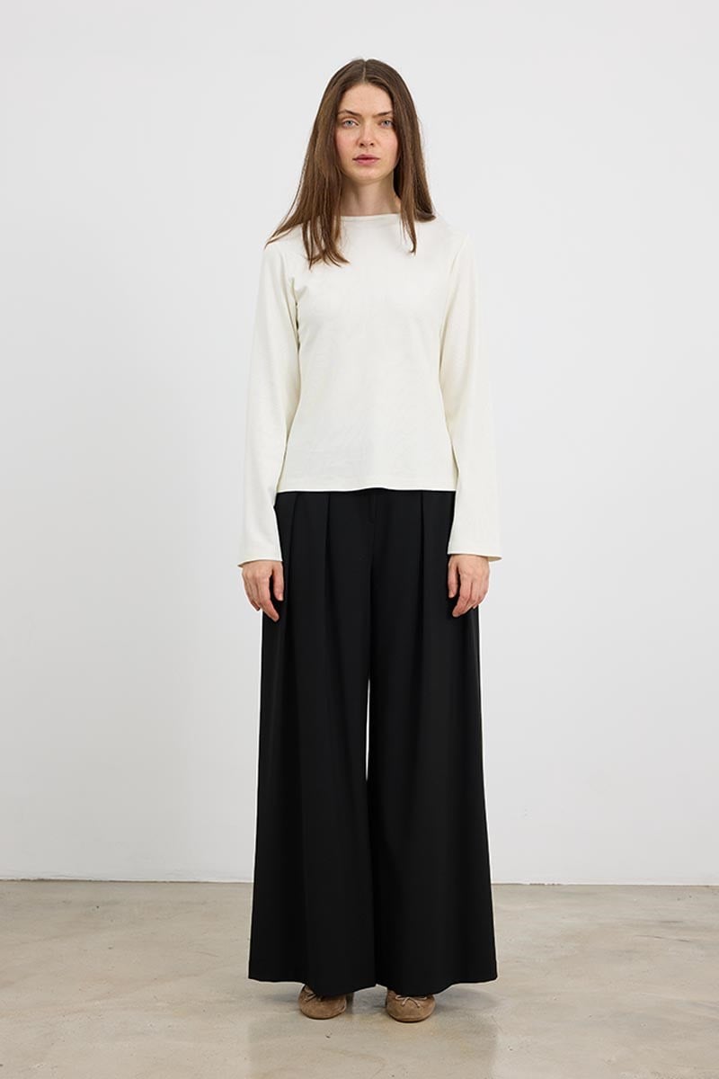 Ultrasoft Triko Basic Bluz Ekru