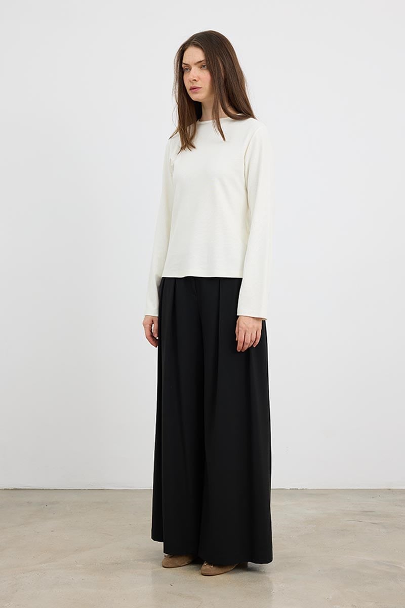 Ultrasoft Triko Basic Bluz Ekru