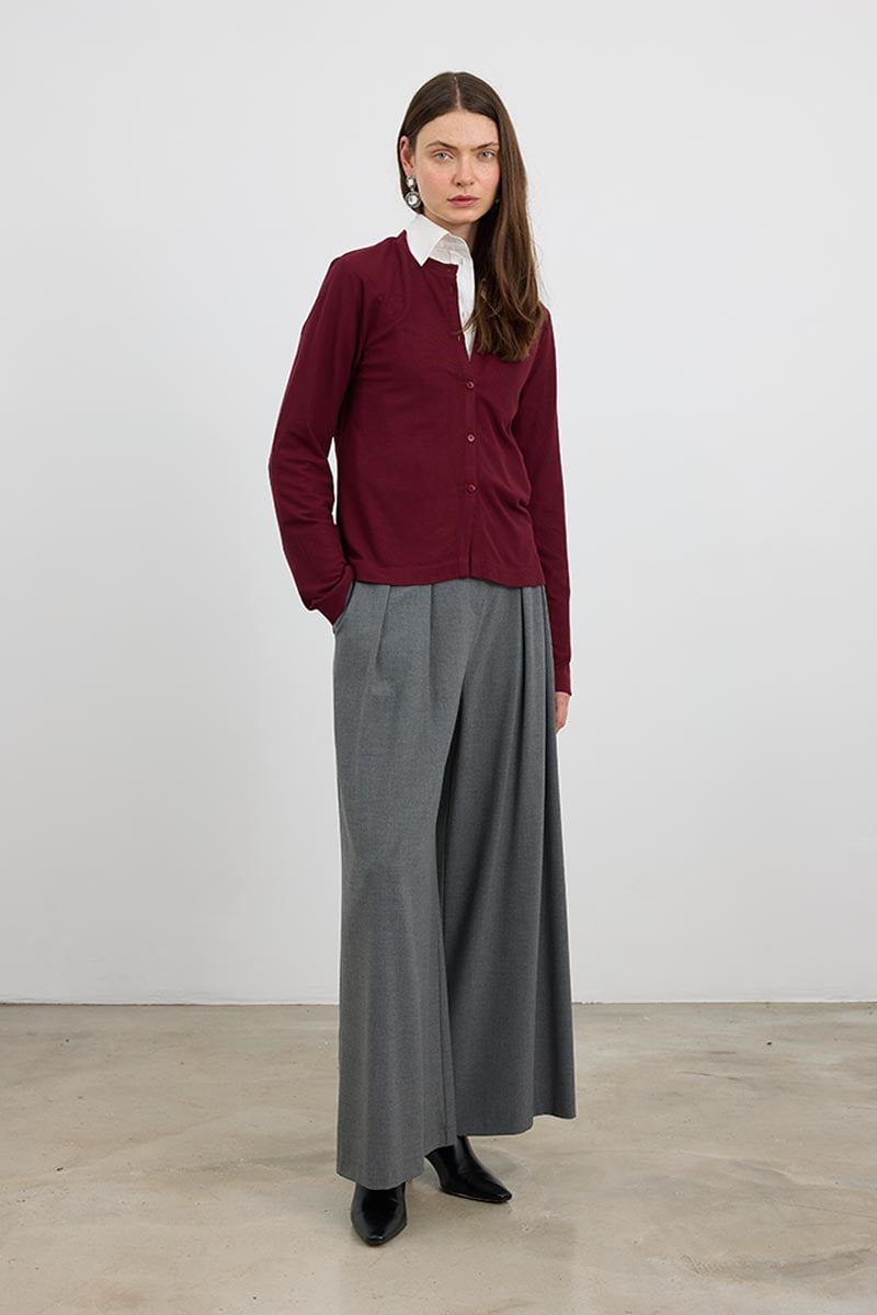 Ultrasoft Triko Hırka Bordo