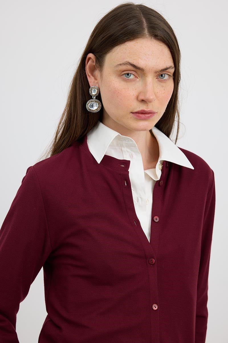 Ultrasoft Triko Hırka Bordo