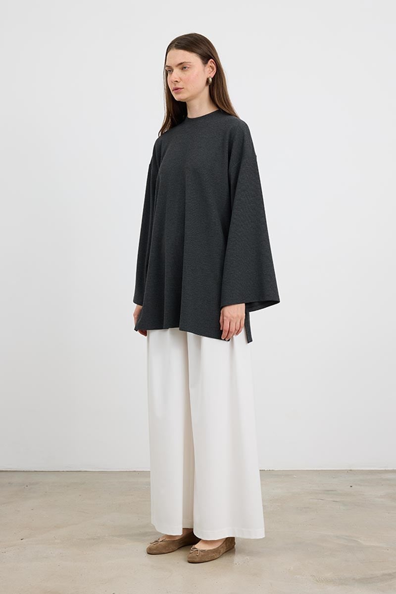Ultrasoft Triko Tunik Antrasit