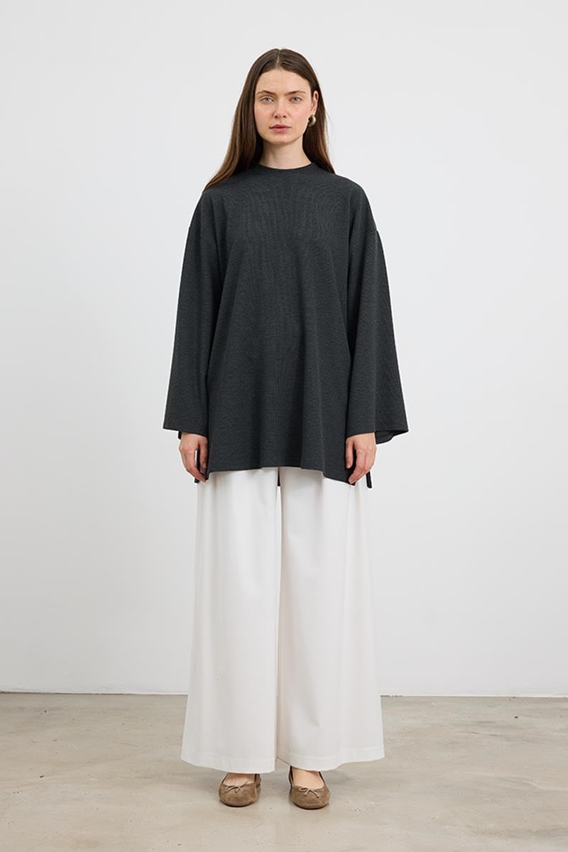 Ultrasoft Triko Tunik Antrasit