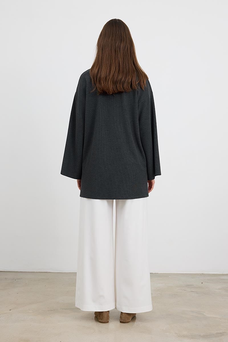 Ultrasoft Triko Tunik Antrasit