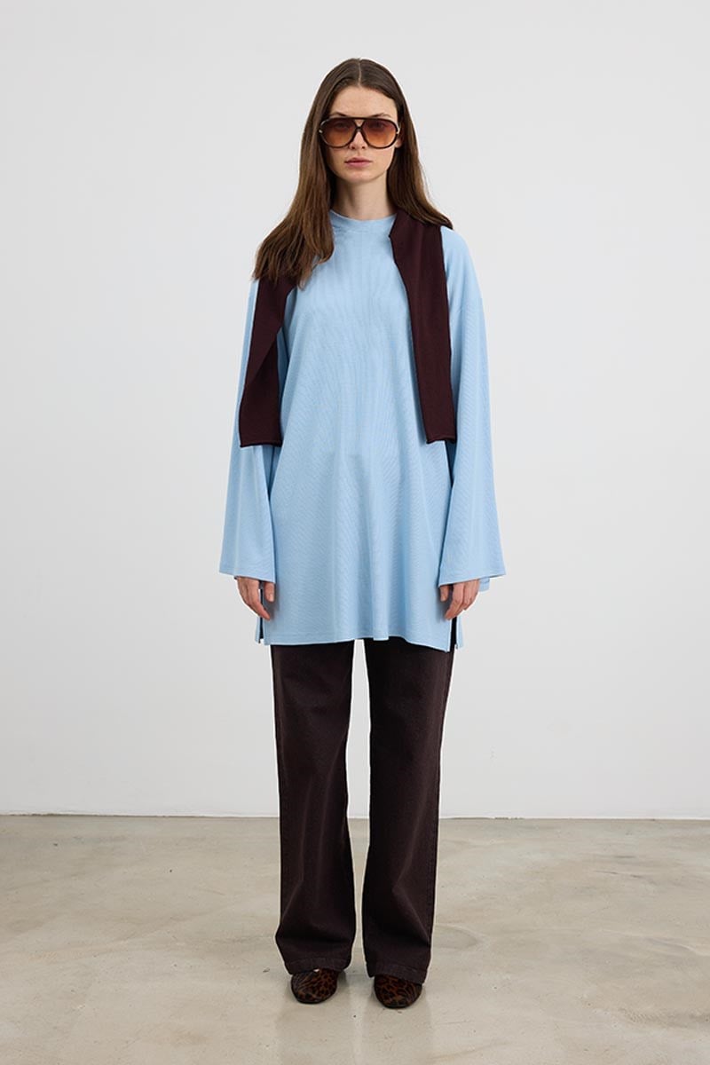Ultrasoft Triko Tunik Bebe Mavisi