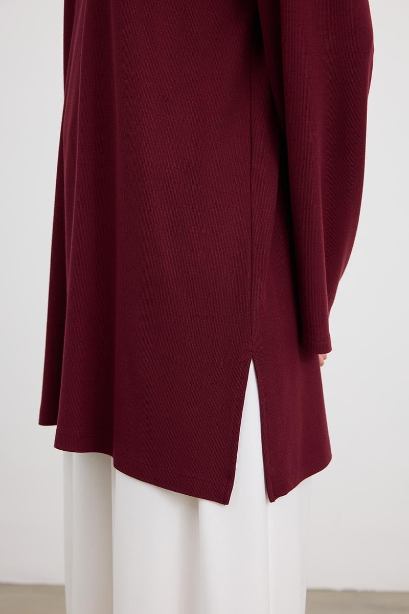 Ultrasoft Triko Tunik Bordo