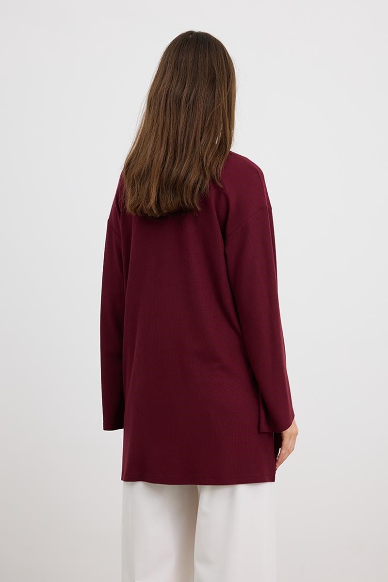 Ultrasoft Triko Tunik Bordo