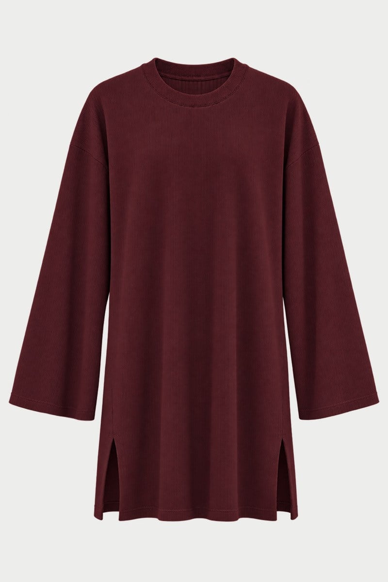 Ultrasoft Triko Tunik Bordo
