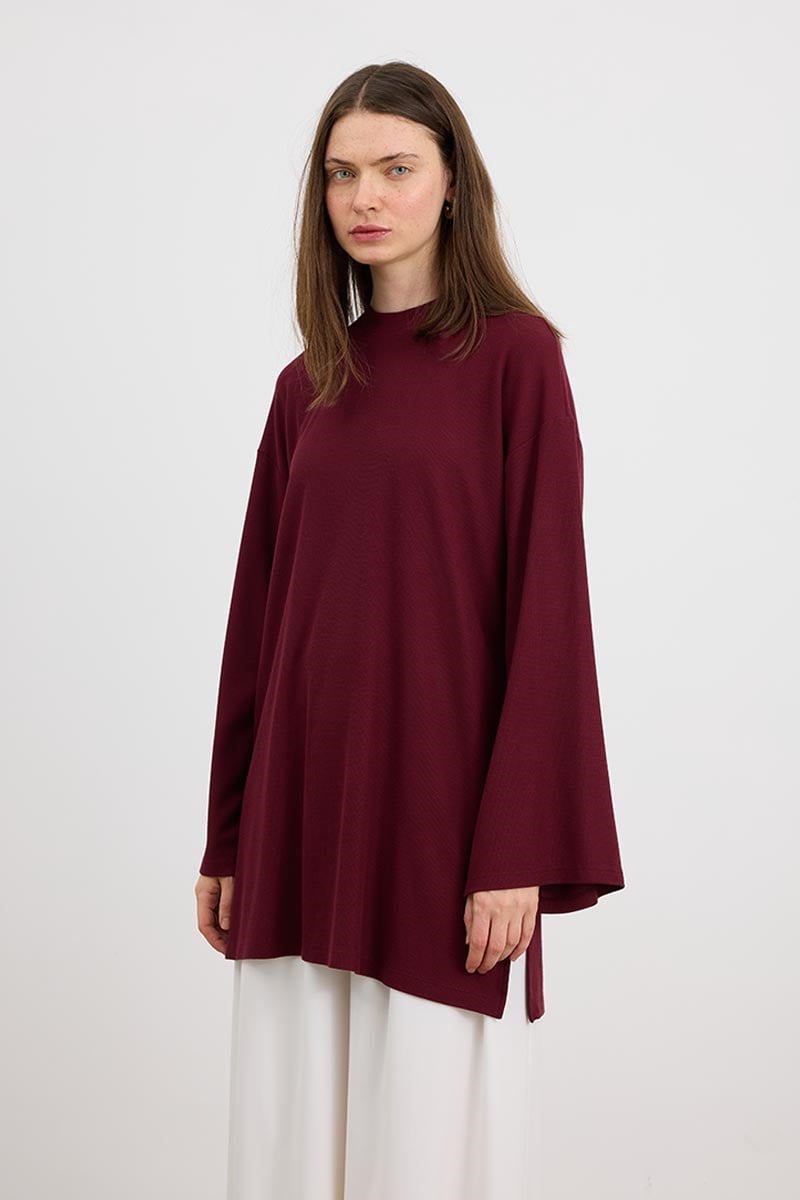 Ultrasoft Triko Tunik Bordo