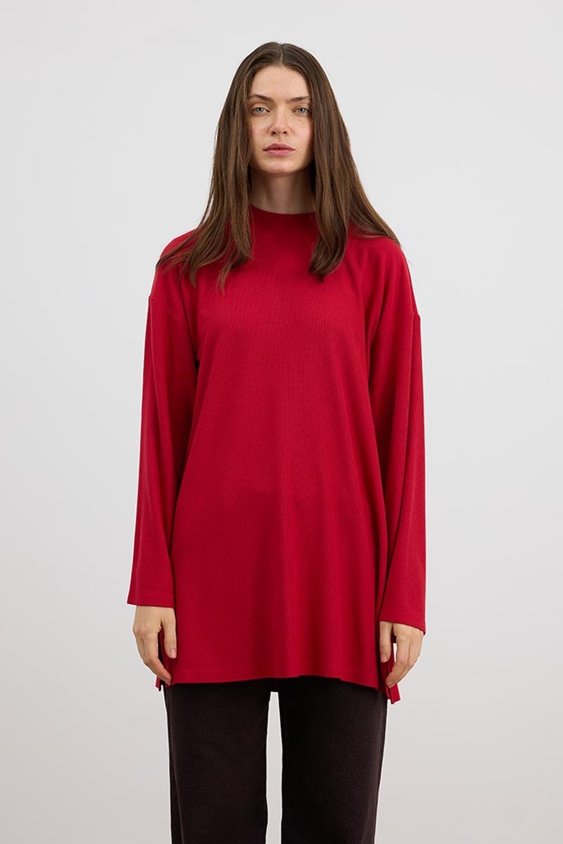 Ultrasoft Triko Tunik Kırmızı