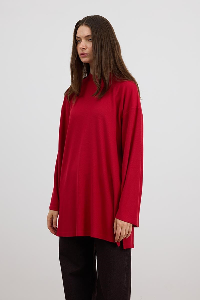Ultrasoft Triko Tunik Kırmızı