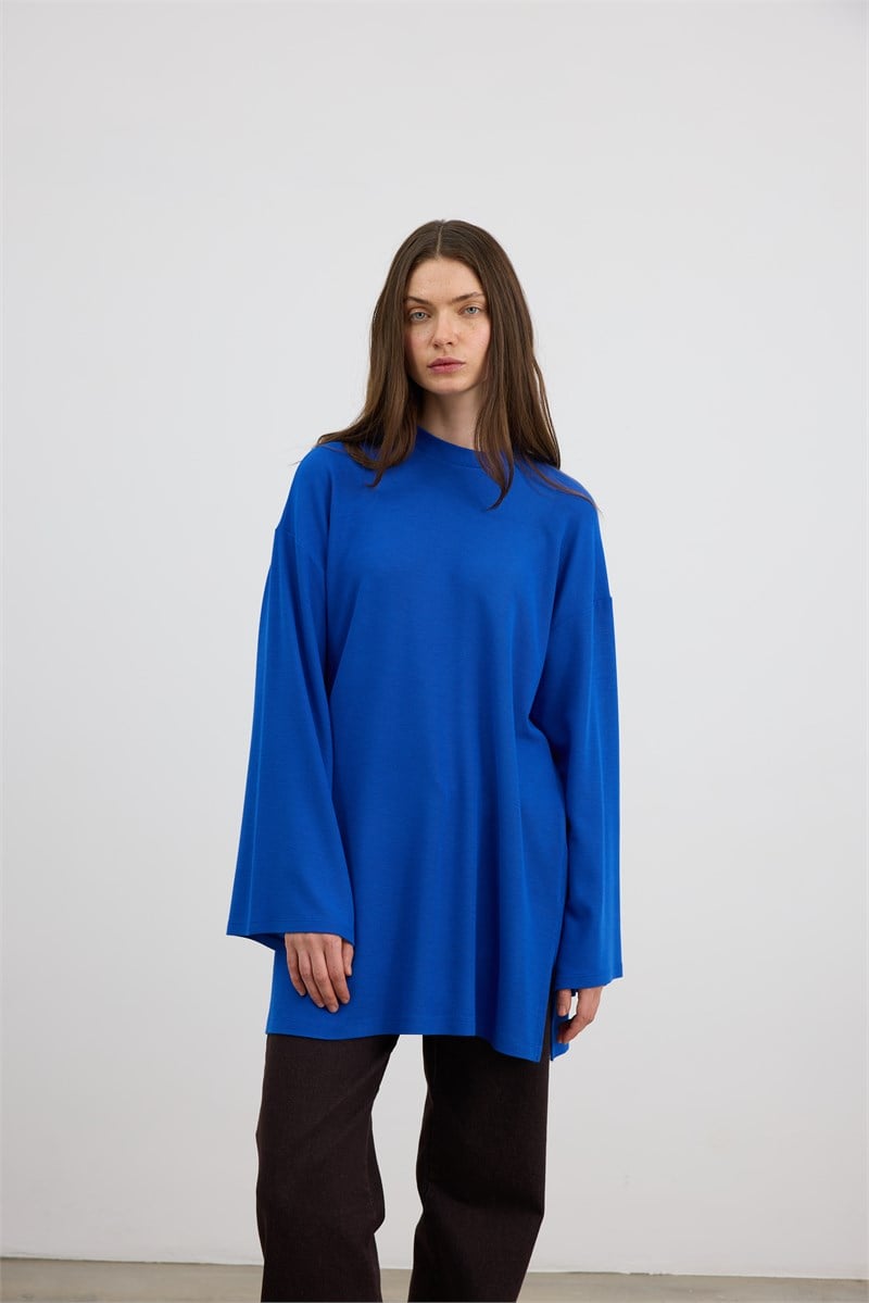 Ultrasoft Triko Tunik Kobalt Mavisi