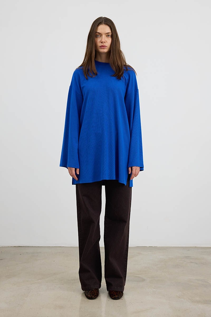 Ultrasoft Triko Tunik Kobalt Mavisi