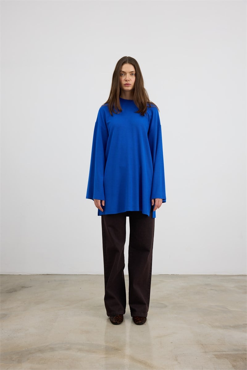 Ultrasoft Triko Tunik Kobalt Mavisi