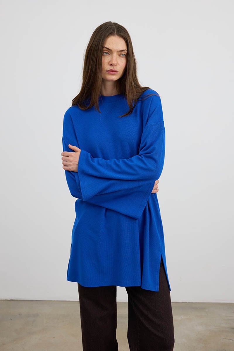 Ultrasoft Triko Tunik Kobalt Mavisi
