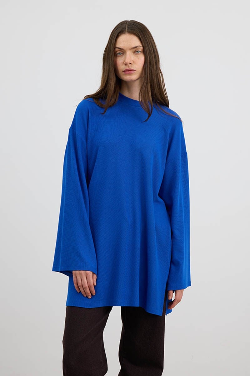 Ultrasoft Triko Tunik Kobalt Mavisi